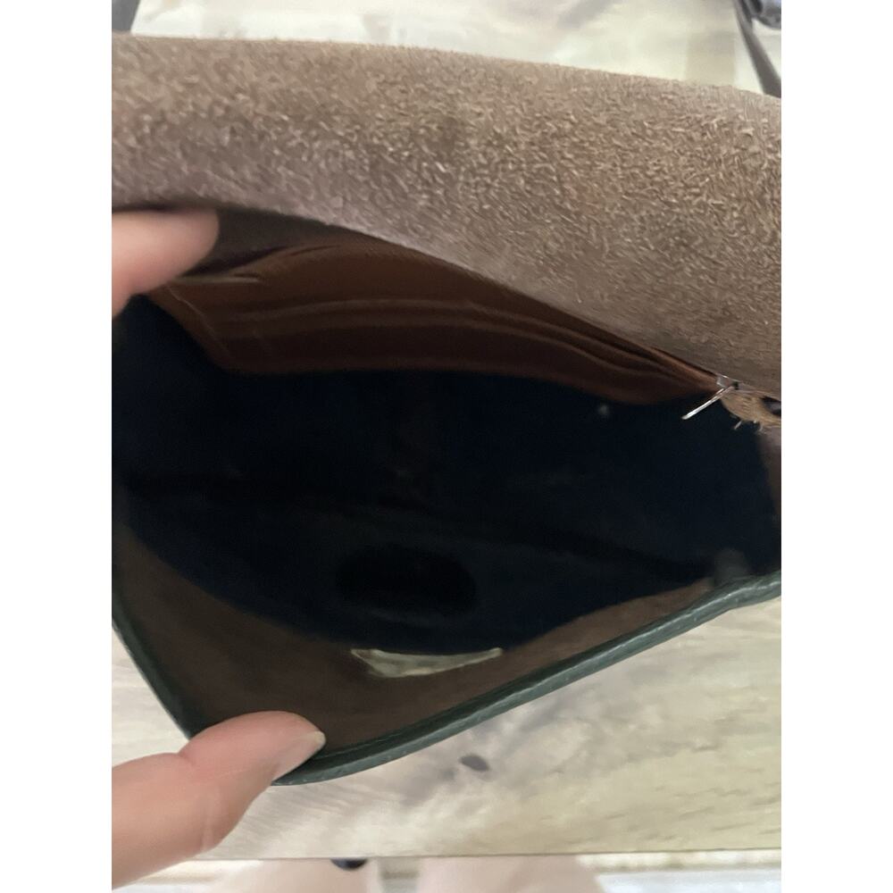 Vintage Dooney & Bourke Teton Collection All-Weather Leather saddle bag Brown - Picture 10 of 11